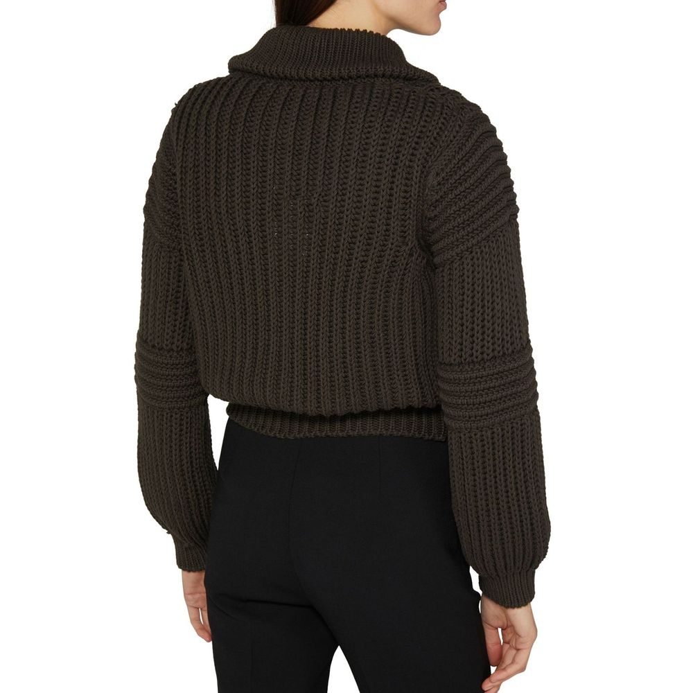 Brown Cotton Cardigan