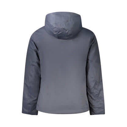 Blue Polyester Men's Jacket
