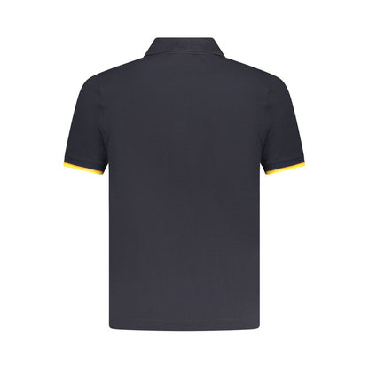 Blue Cotton Men Polo