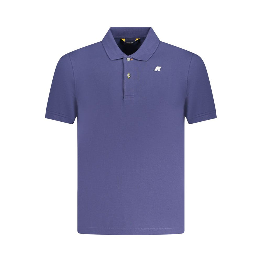 Blue Cotton Men's Polo Shirt