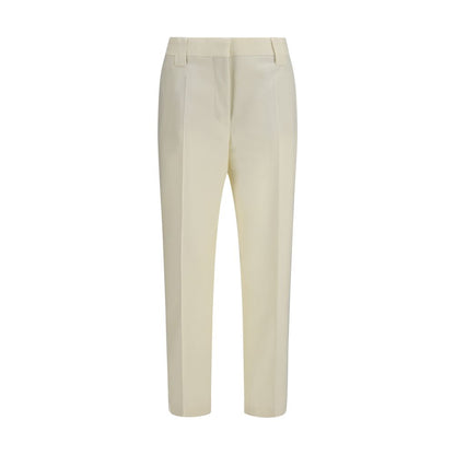 Beige Wool Oves Aries Cropped Pants