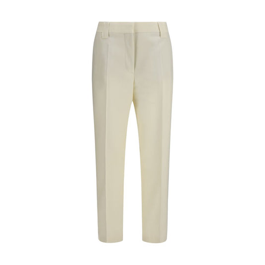 Beige Wool Oves Aries Cropped Pants
