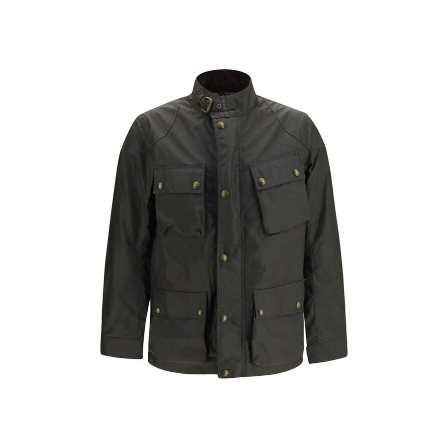 Bicolor Cotton Full-Length Jacket