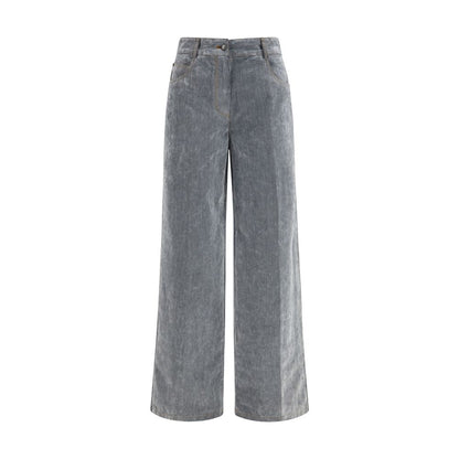 Gray Cotton Jeans Denim