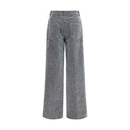 Gray Cotton Jeans Denim