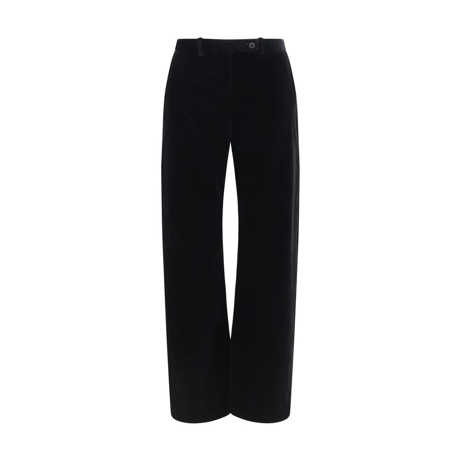 Black Viscose Casual Pants