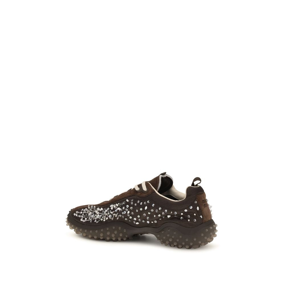 Brown Suede Leather Sneakers
