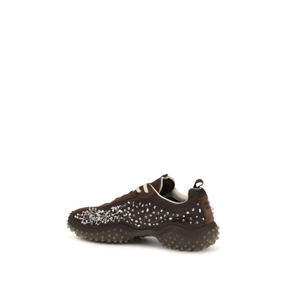 Brown Suede Leather Sneakers