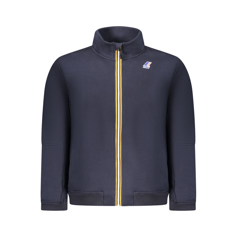 Blue Cotton Men Sweater