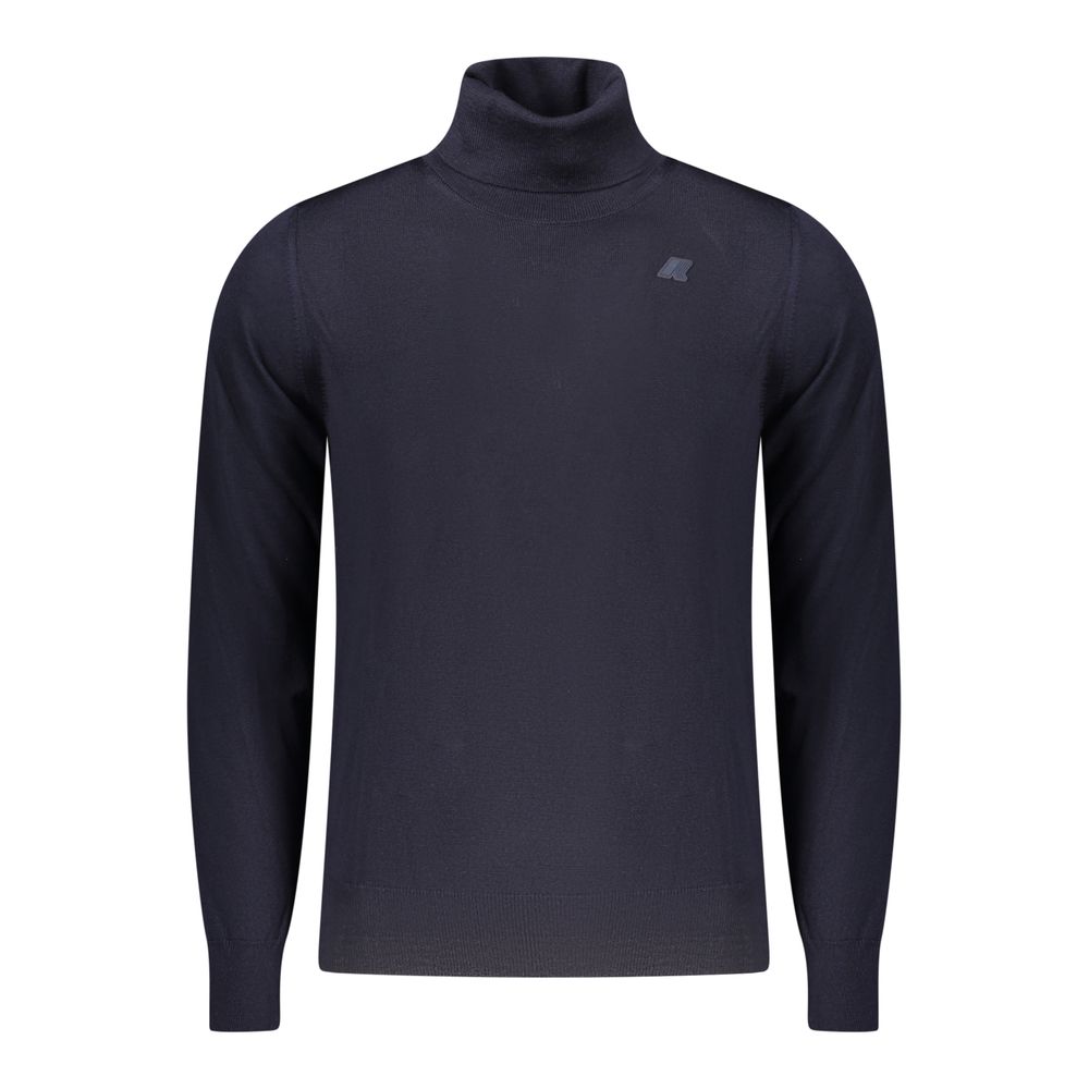Blue Wool Men Sweater
