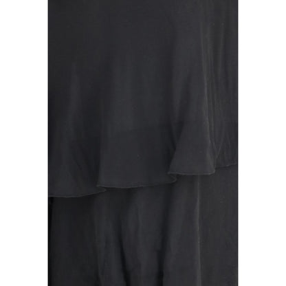 Black Silk Casual Pants