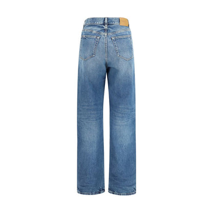 Blue Cotton Relaxed Fit Jeans