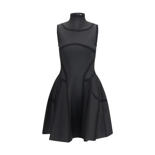 Black Polyester Cocktail Dress