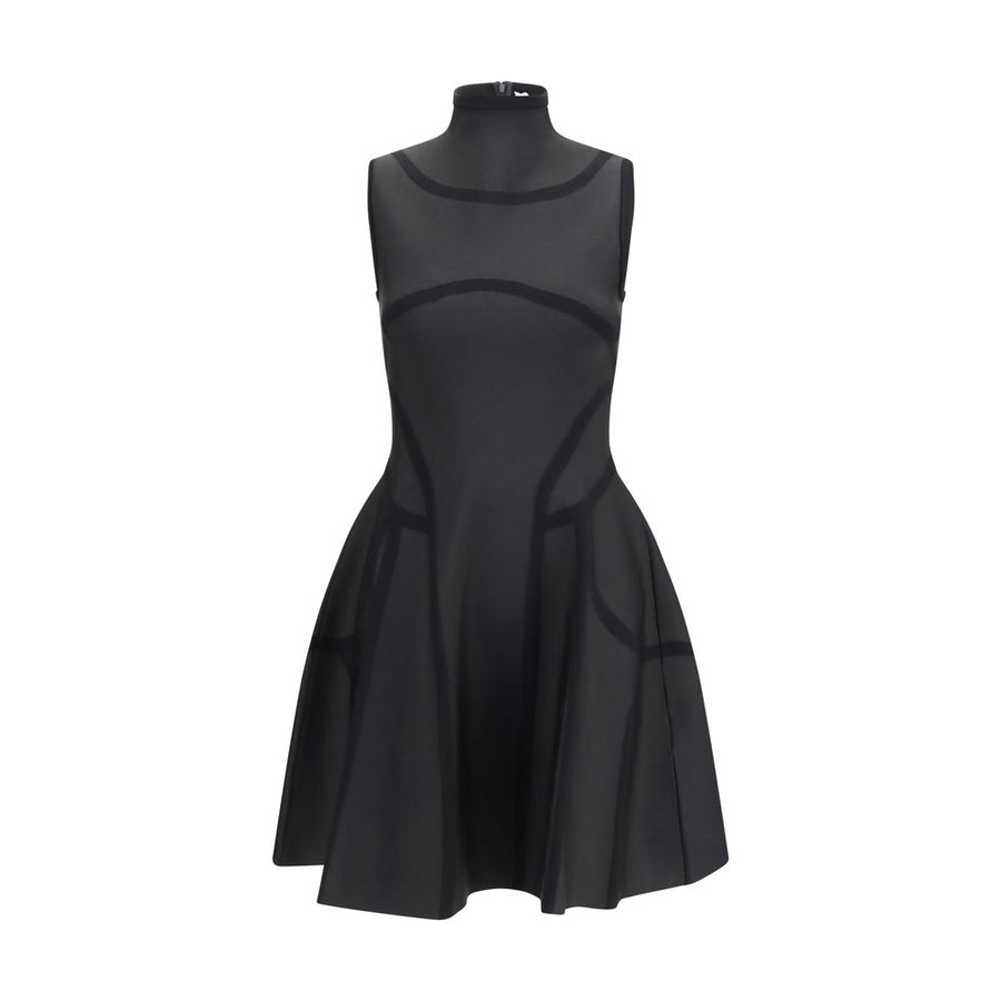 Black Polyester Cocktail Dress