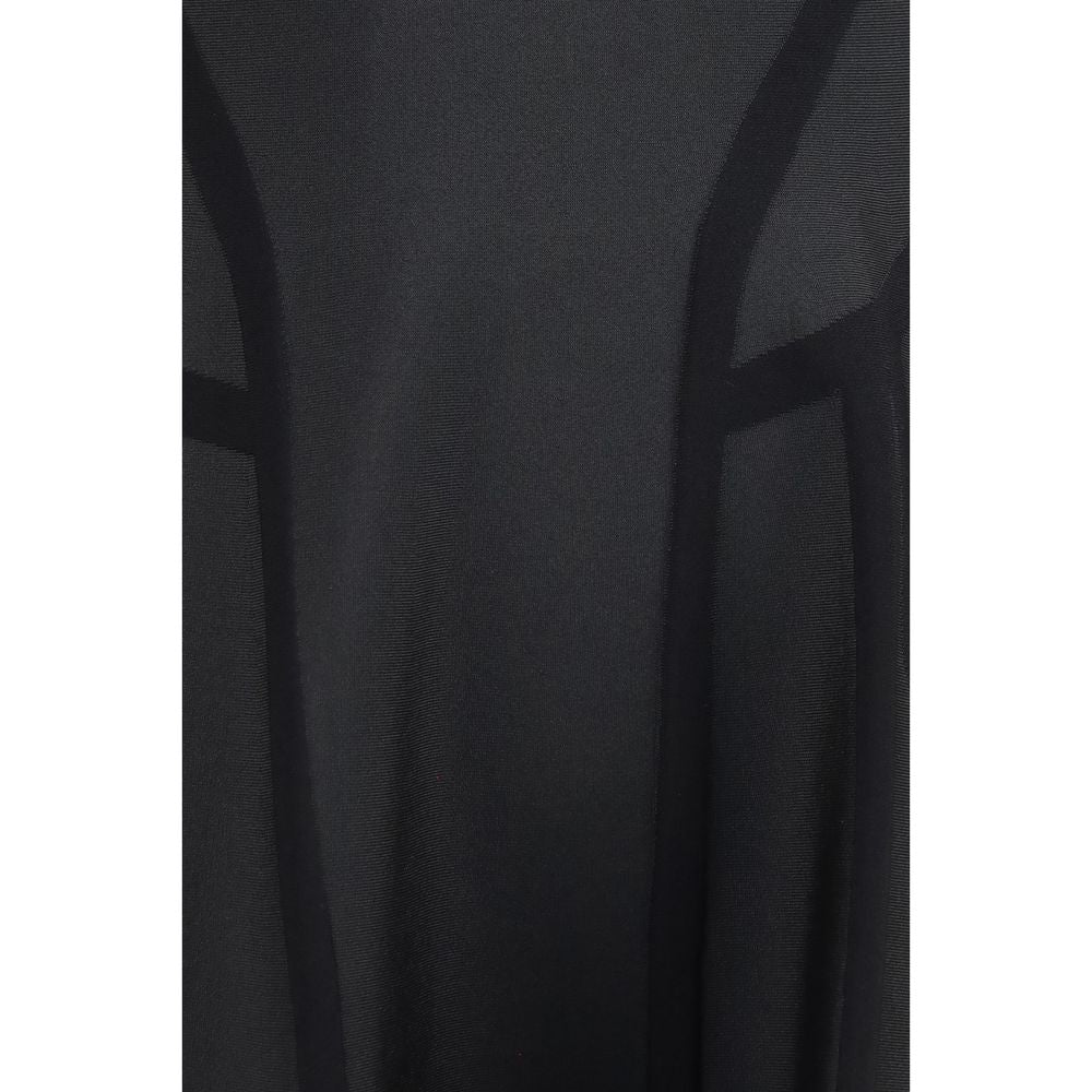 Black Polyester Cocktail Dress