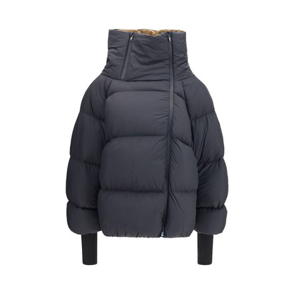 Black Polyamide Full-Length Jacket