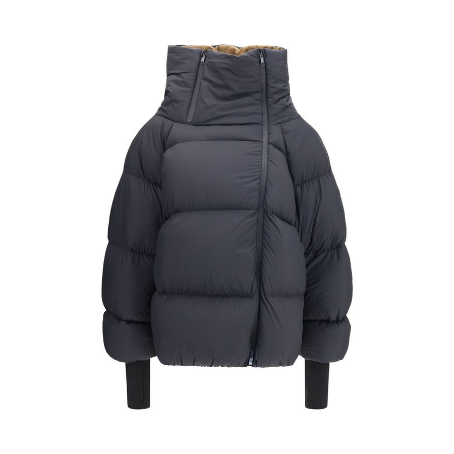 Black Polyamide Full-Length Jacket