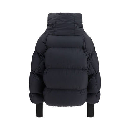Black Polyamide Full-Length Jacket