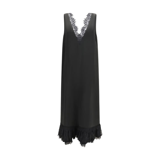 Black Acetate Casual Dress
