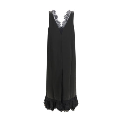 Black Acetate Casual Dress
