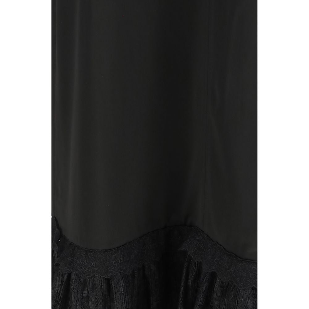 Black Acetate Casual Dress