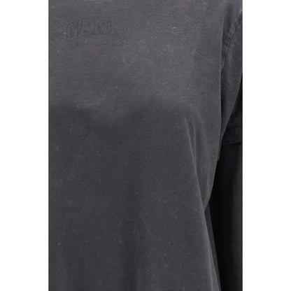 Gray Cotton Long Sleeve T-Shirt