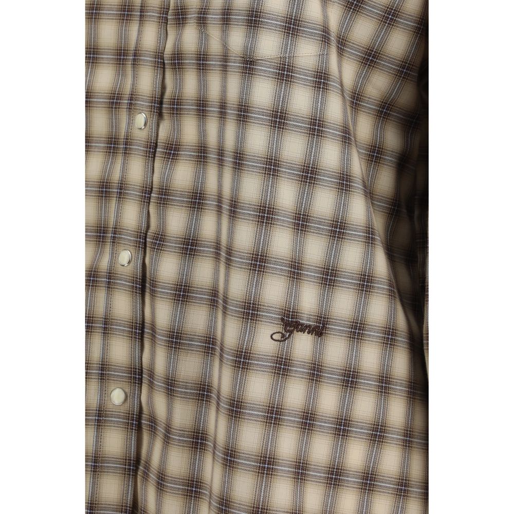 Beige Cotton Dress Shirt