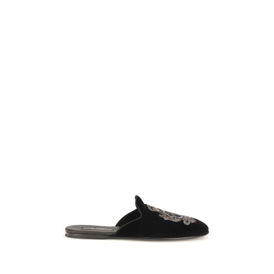 Black Velvet Flats
