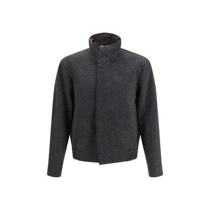 Gray Wool Oves Aries Bomber