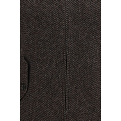 Brown Viscose Biker Jacket
