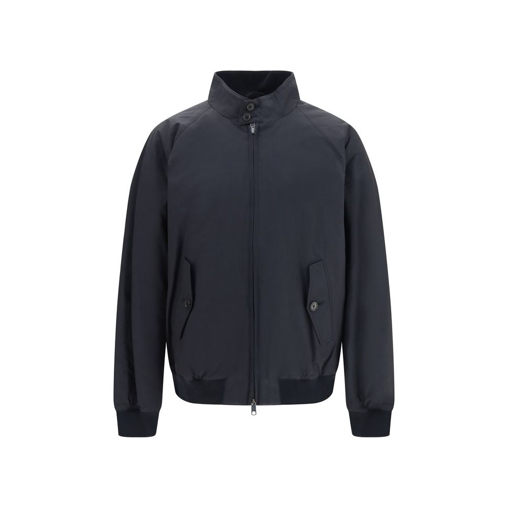 Black Polyester Bomber
