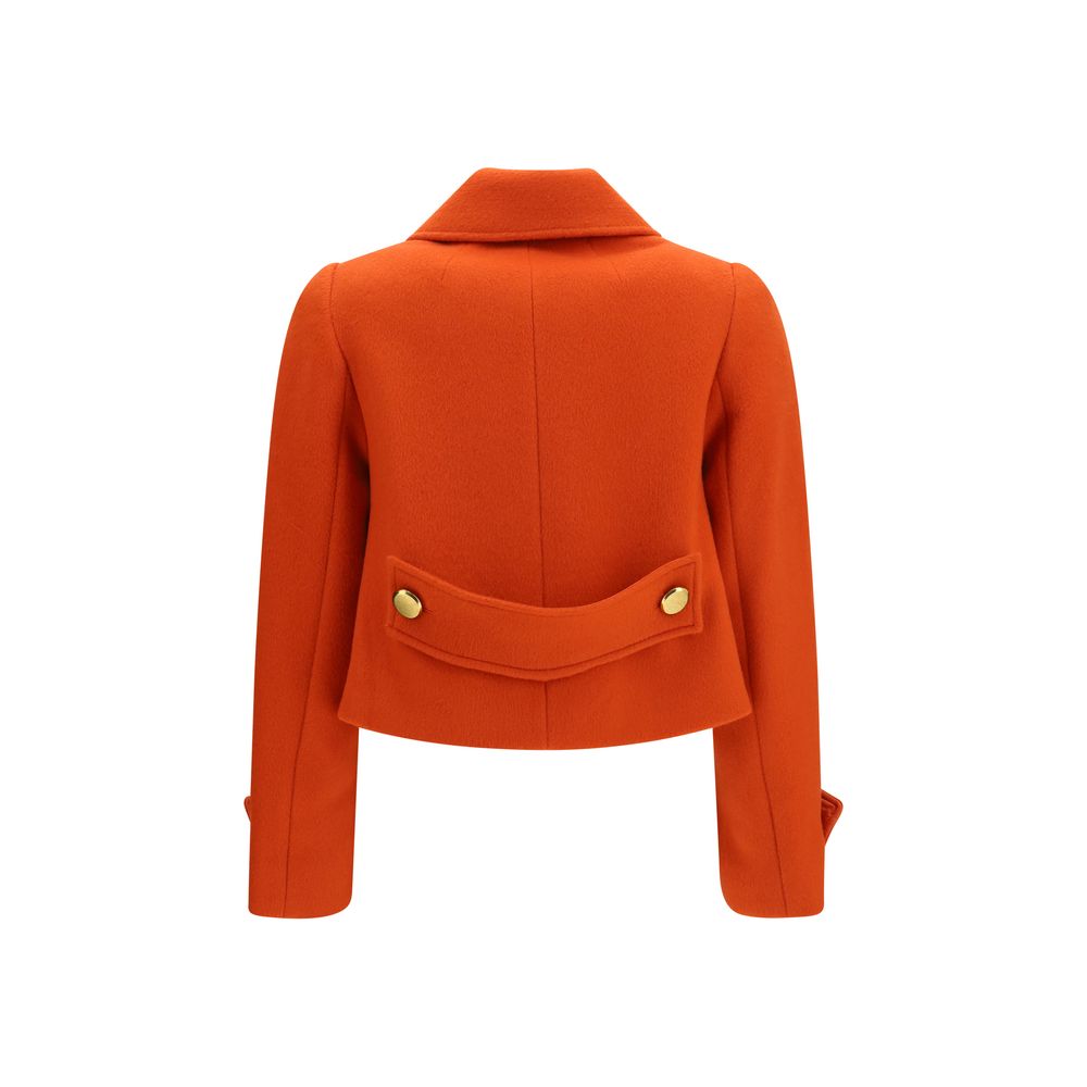 Orange Wool Oves Aries Full-Length Jacket