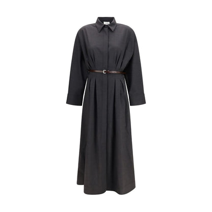 Gray Wool Oves Aries Casual Dress