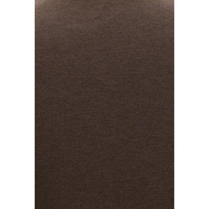 Brown Silk Casual Dress