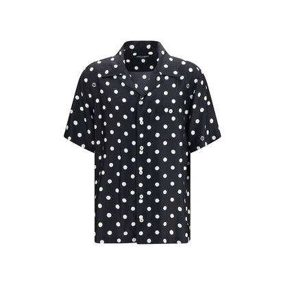 Black Silk Pattern Shirt