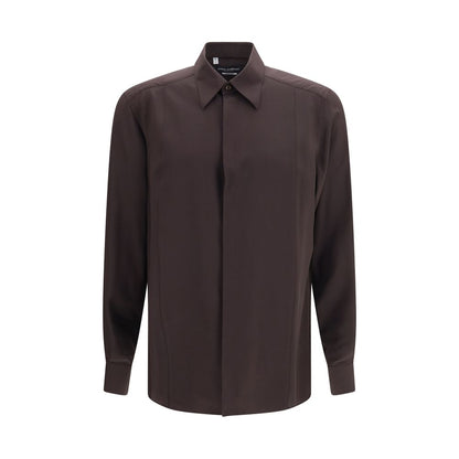 Brown Silk Shirt
