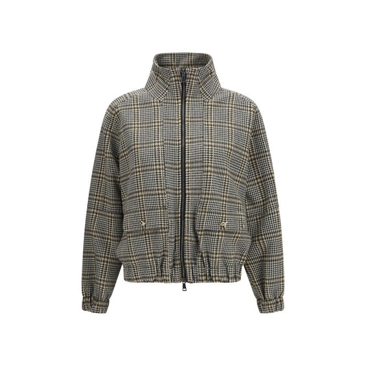 Beige Viscose Bomber