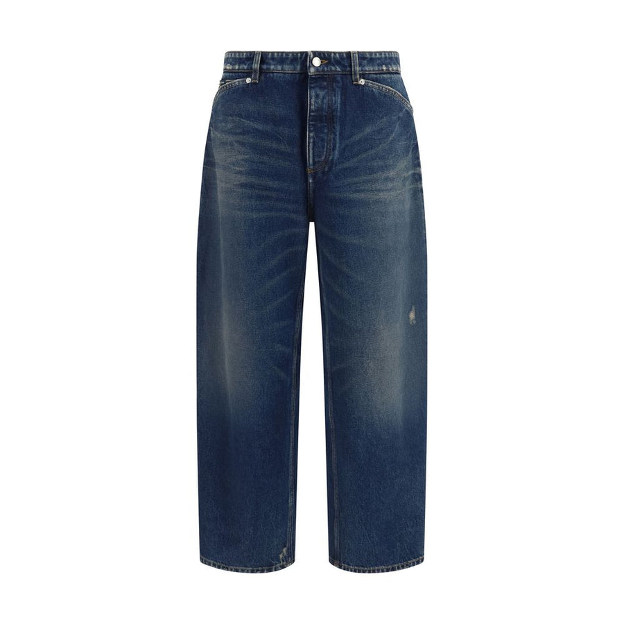 Blue Cotton Relaxed Fit Jeans