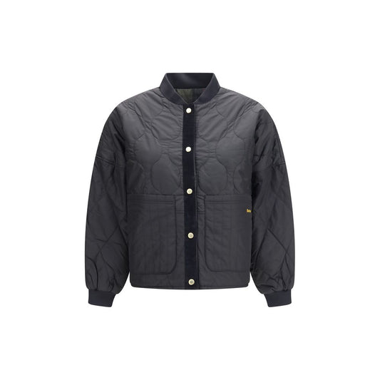 Black Polyester Bomber