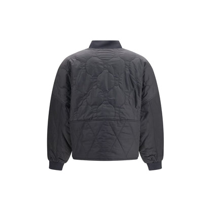 Black Polyester Bomber