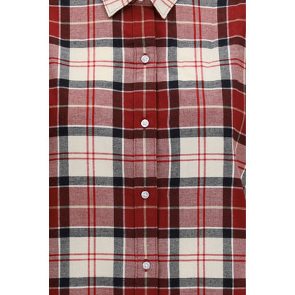 Red Cotton Pattern Shirt