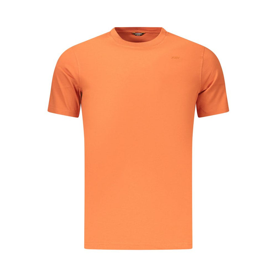 Orange Cotton Men T-Shirt