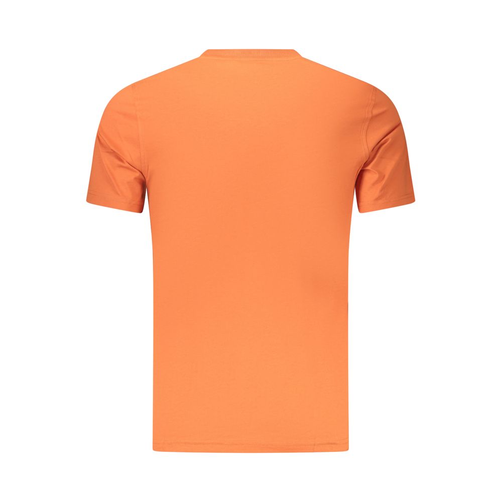 Orange Cotton Men T-Shirt