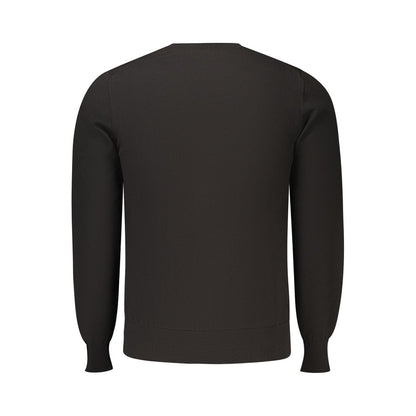 Black Cotton Menswear Sweater