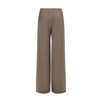 Brown Viscose Casual Pants