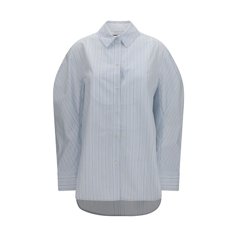 Blue Cotton Dress Shirt