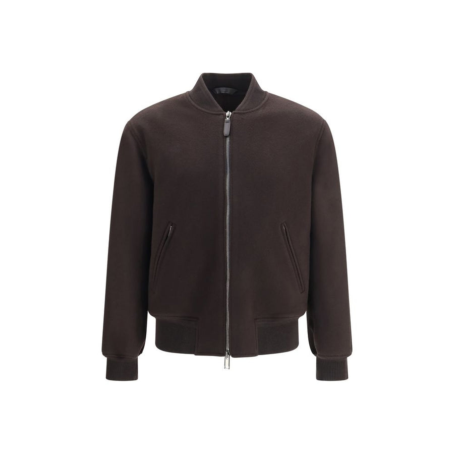 Brown Wool Oves Aries Bomber