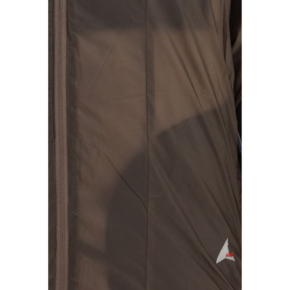 Brown Nylon Full-Length Jacket
