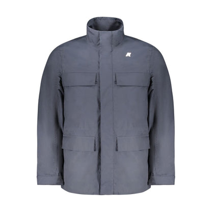 Blue Polyester Men's Jacket