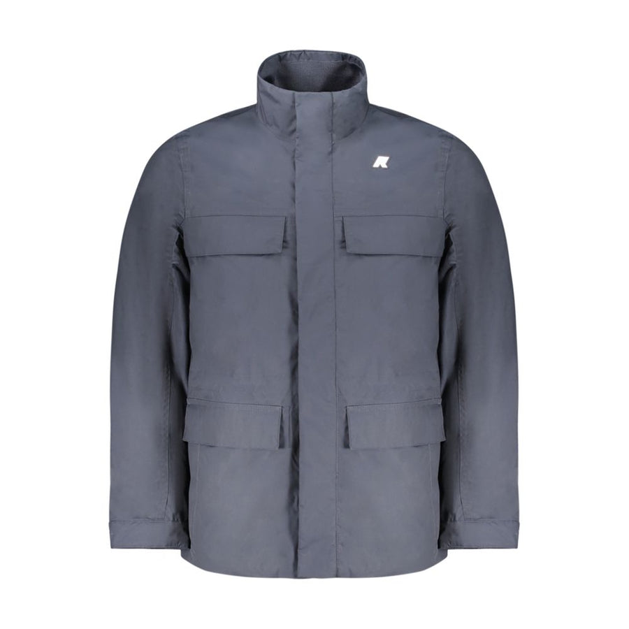 Blue Polyester Men's Jacket